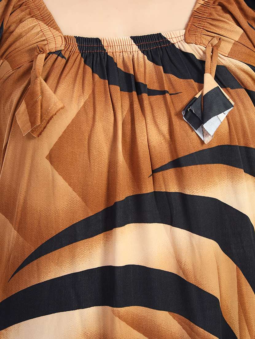 women printed short sleeve nighty - 22140957 -  Standard Image - 5