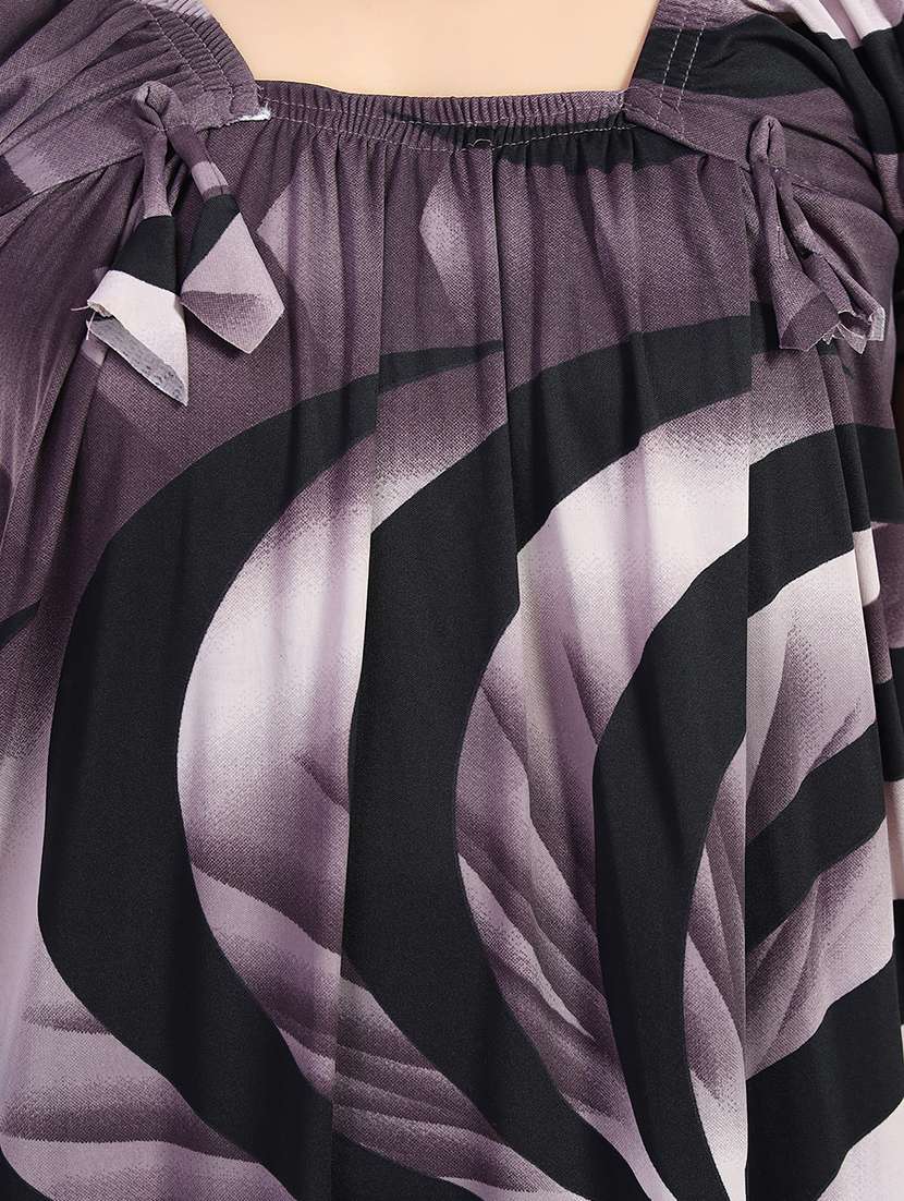 women printed short sleeve nighty - 22140958 -  Standard Image - 5