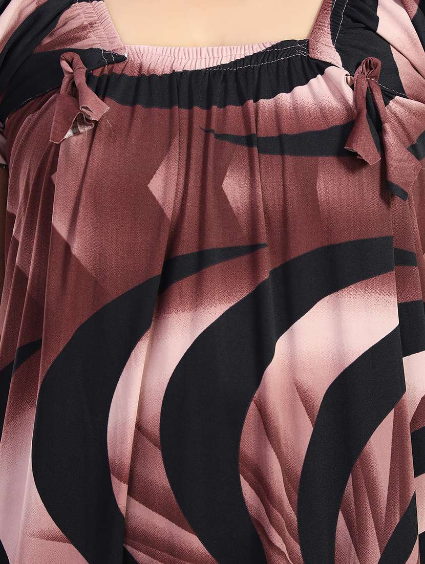 women printed short sleeve nighty - 22140960 -  Standard Image - 5