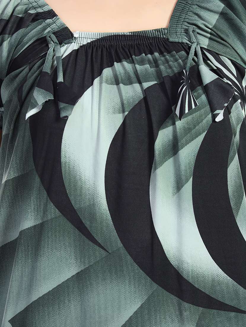 women printed short sleeve nighty - 22140962 -  Standard Image - 5