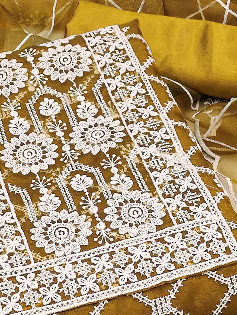 women solid with work unstitched suit set - 22141166 -  Standard Image - 3