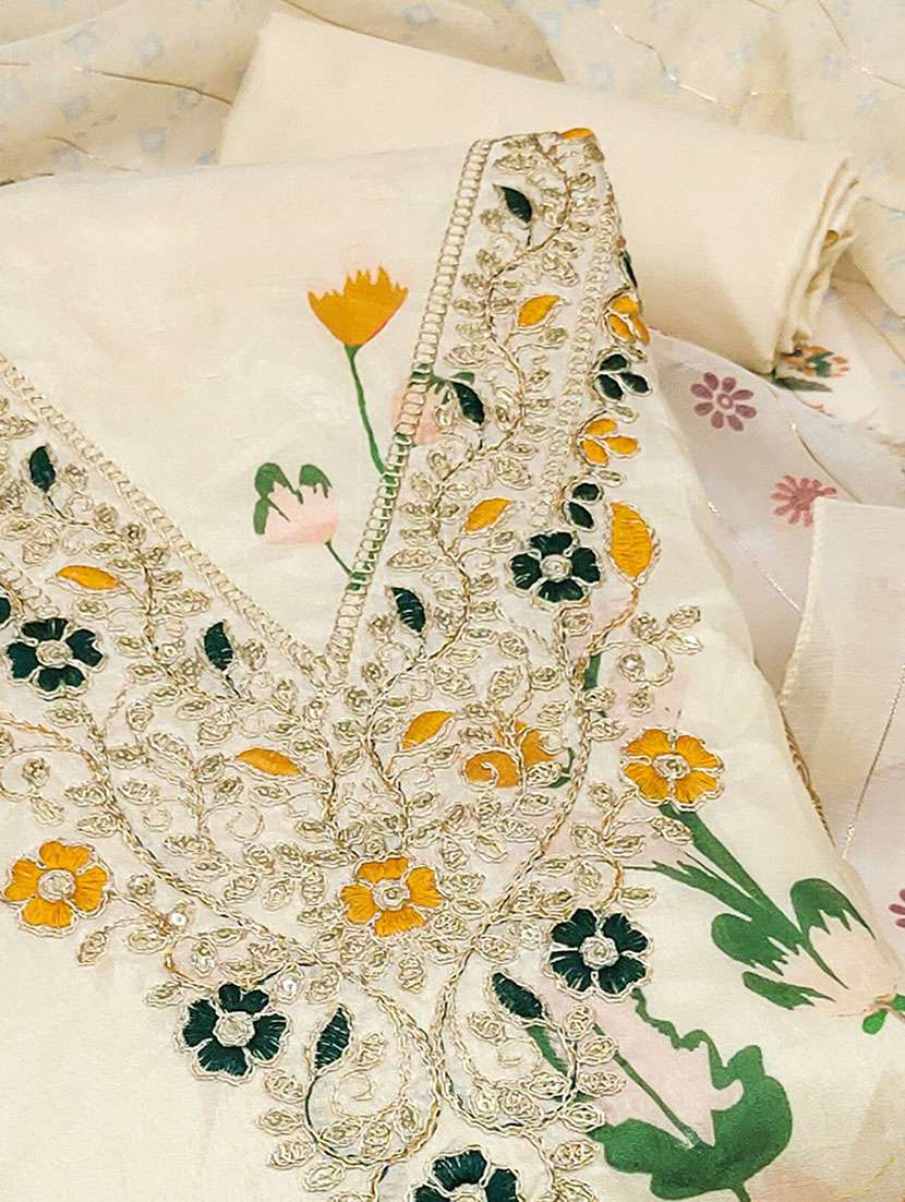 women floral printed unstitched suit set - 22141170 -  Standard Image - 3