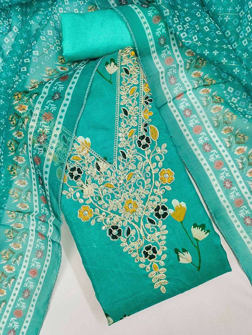 women floral printed unstitched suit set - 22141173 -  Standard Image - 3