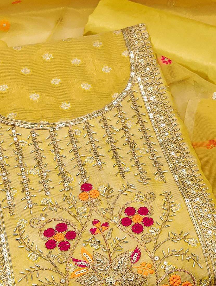 women self design embroidered unstitched suit set - 22141174 - Standard Image - 3