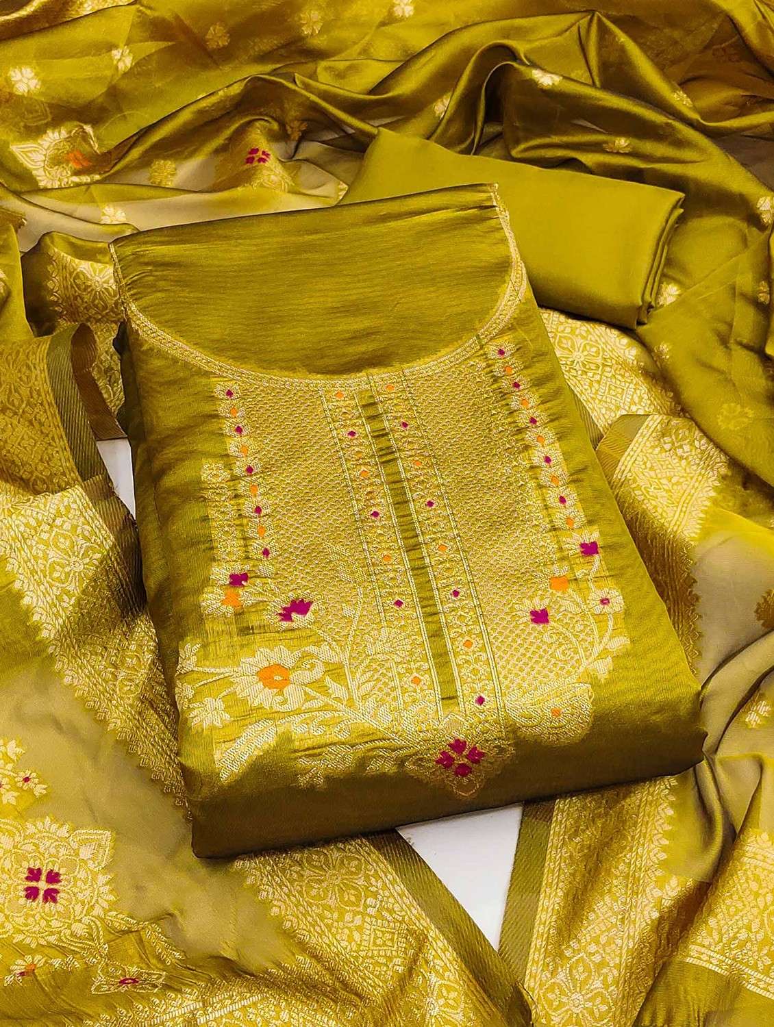 women self design unstitched suit set - 22141178 -  Zoom Image - 0