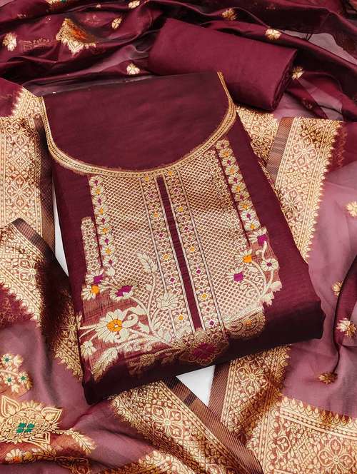 women self design unstitched suit set - 22141180 - Standard Image - 0