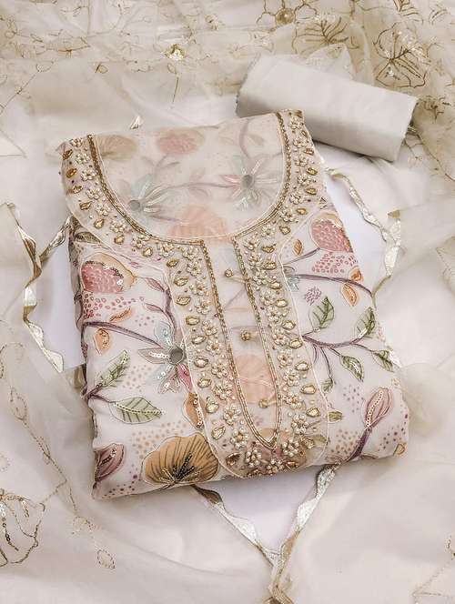 women floral printed unstitched suit set - 22141199 -  Standard Image - 0