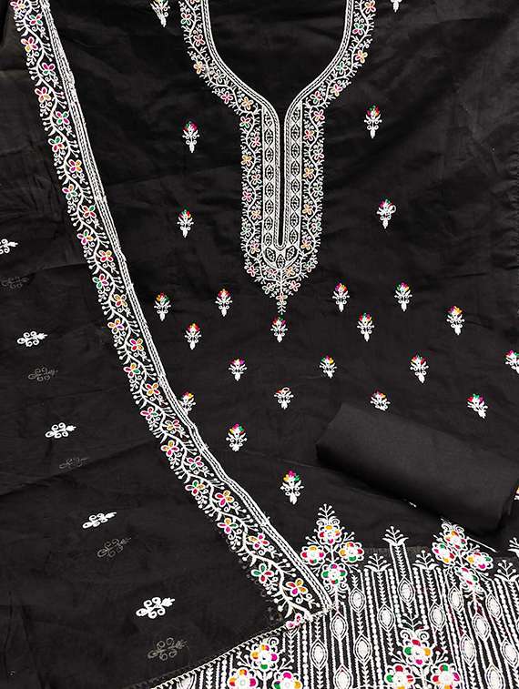 women solid with work unstitched suit set - 22141244 -  Standard Image - 3