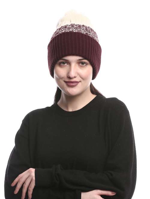 women self design winter cap - 22141255 -  Standard Image - 0