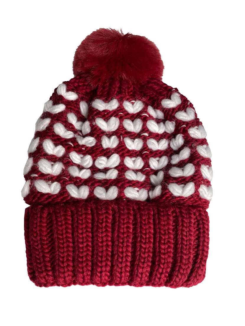 women self design winter cap - 22141259 -  Standard Image - 3