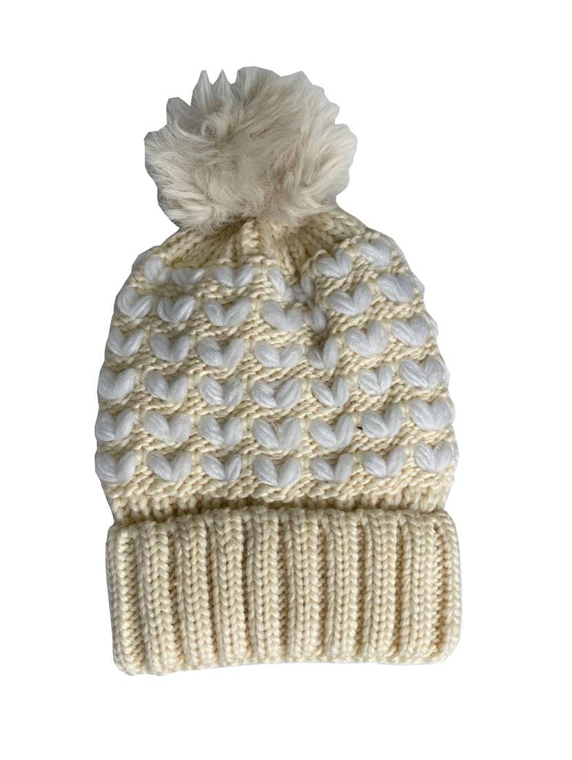 women self design winter cap - 22141267 -  Standard Image - 3