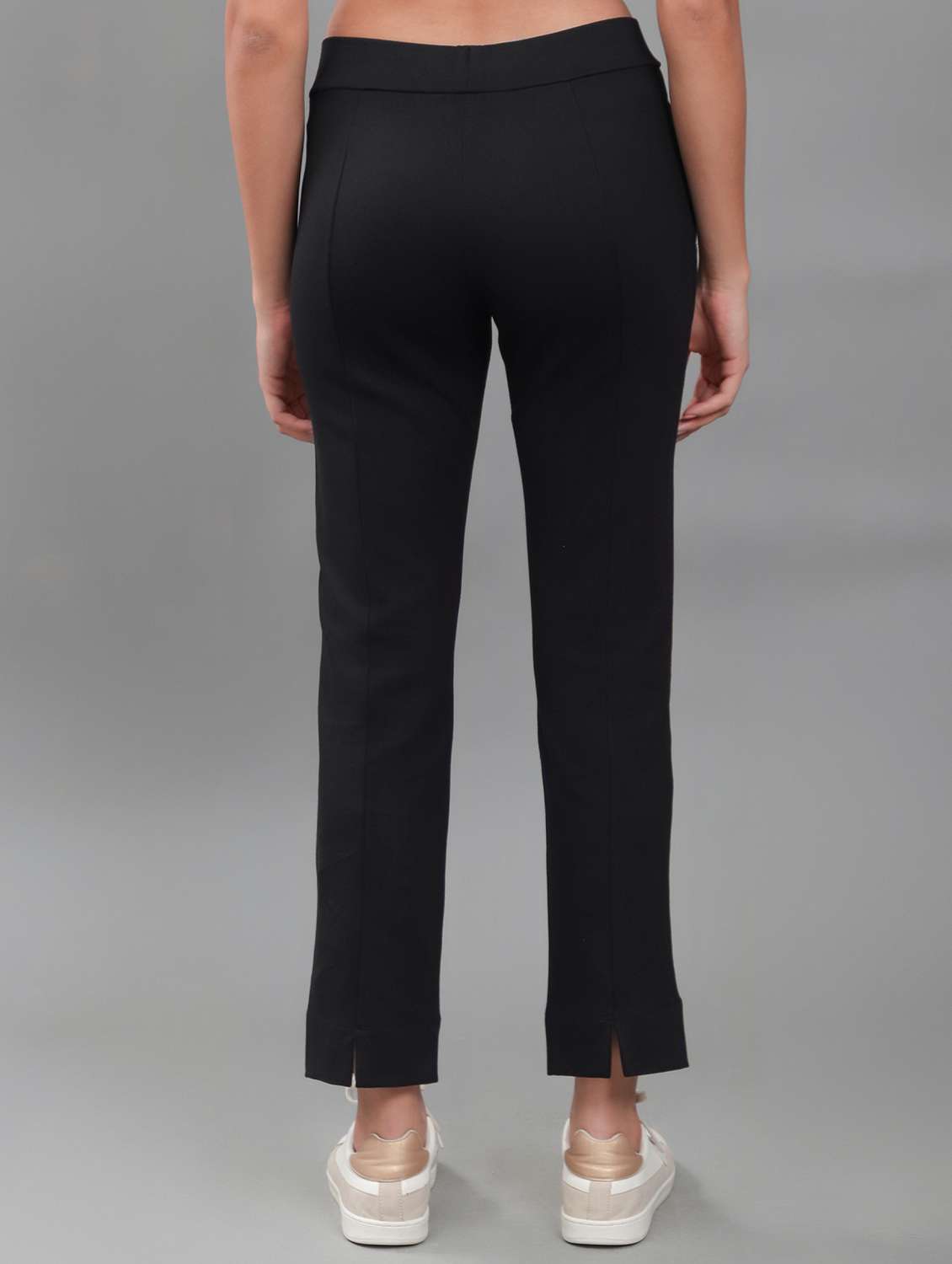 women solid mid rise track pant - 22141287 - Standard Image - 3