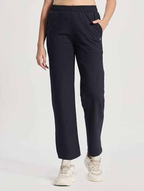 women solid mid rise track pant - 22141288 - Standard Image - 0