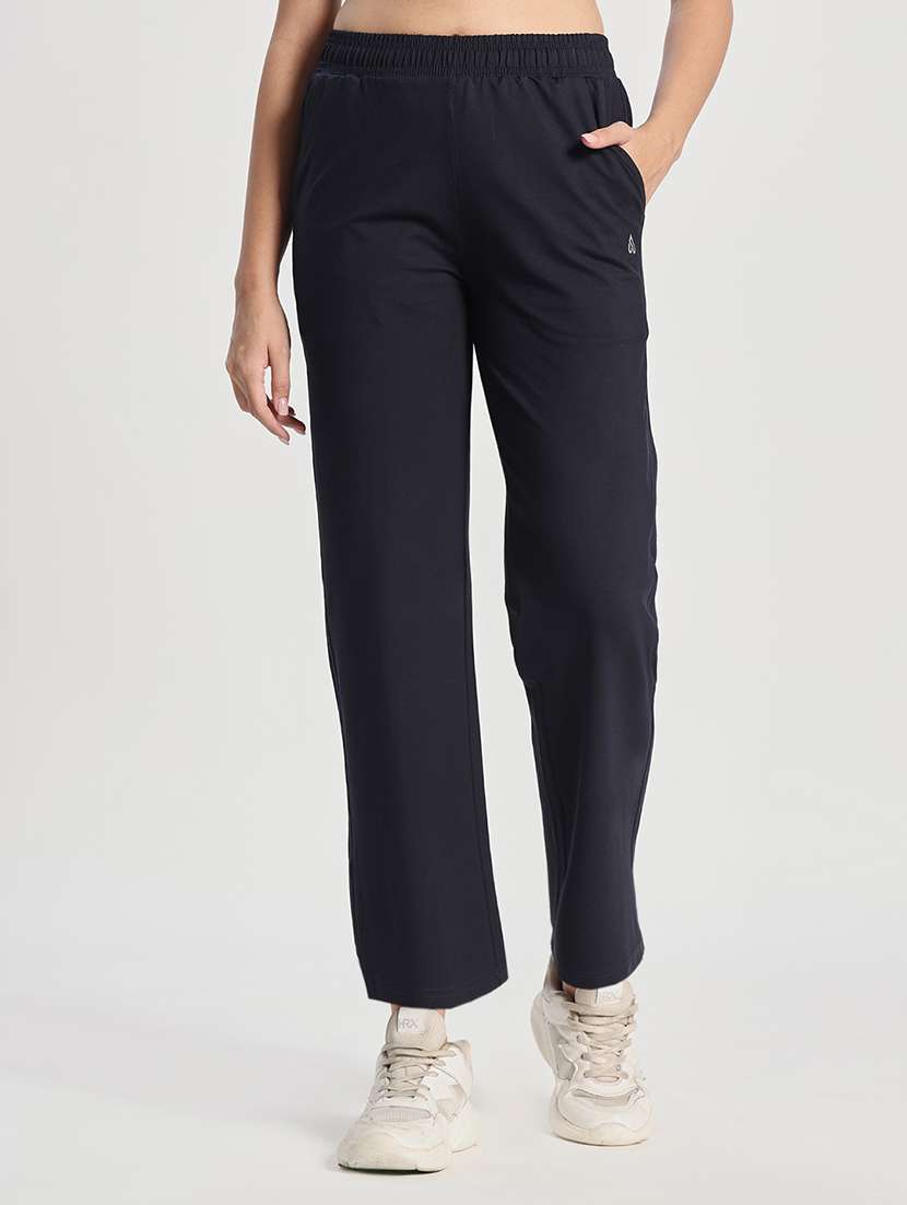 women solid mid rise track pant - 22141288 - Zoom Image - 0