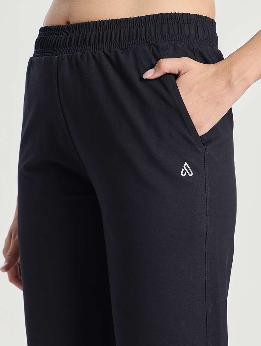 women solid mid rise track pant - 22141288 - Standard Image - 5