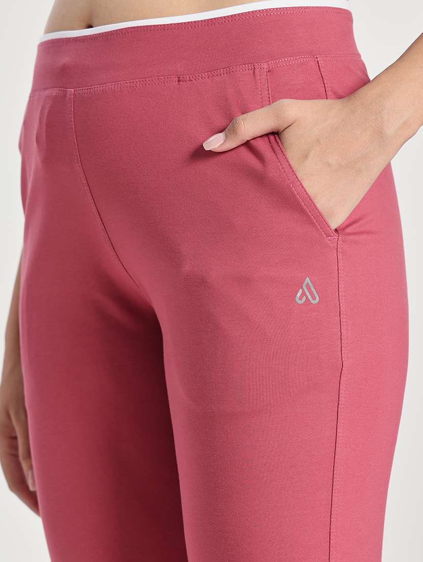 women solid mid rise track pant - 22141289 - Standard Image - 5