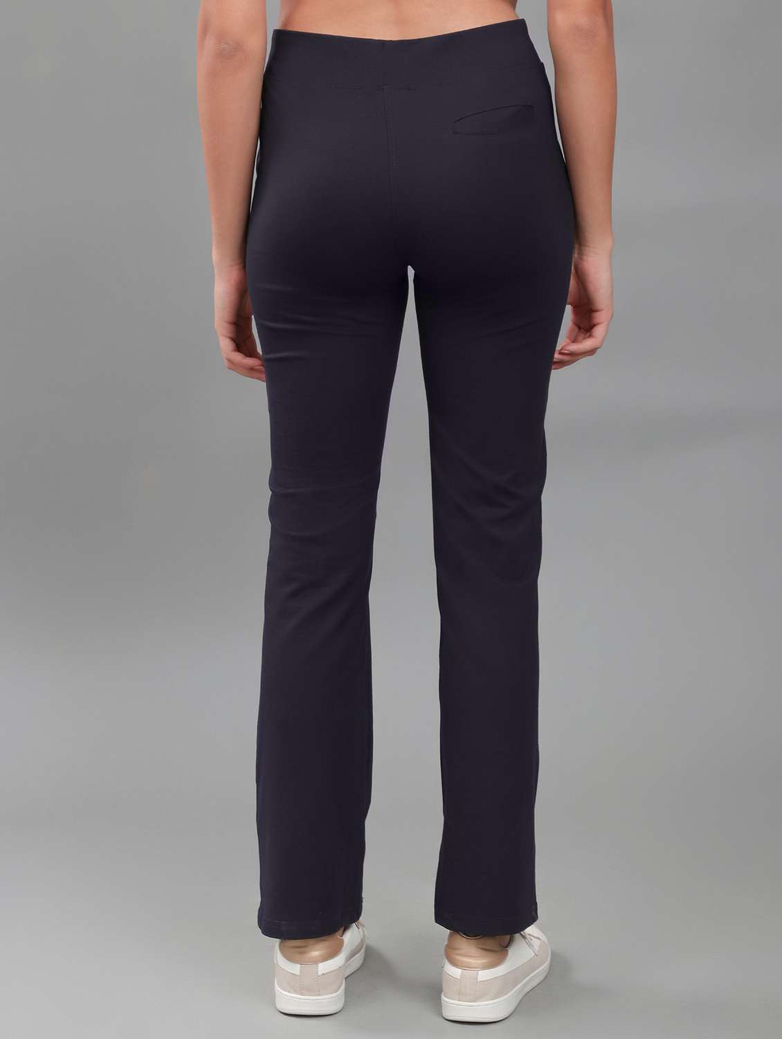 women solid mid rise track pant - 22141291 - Standard Image - 3