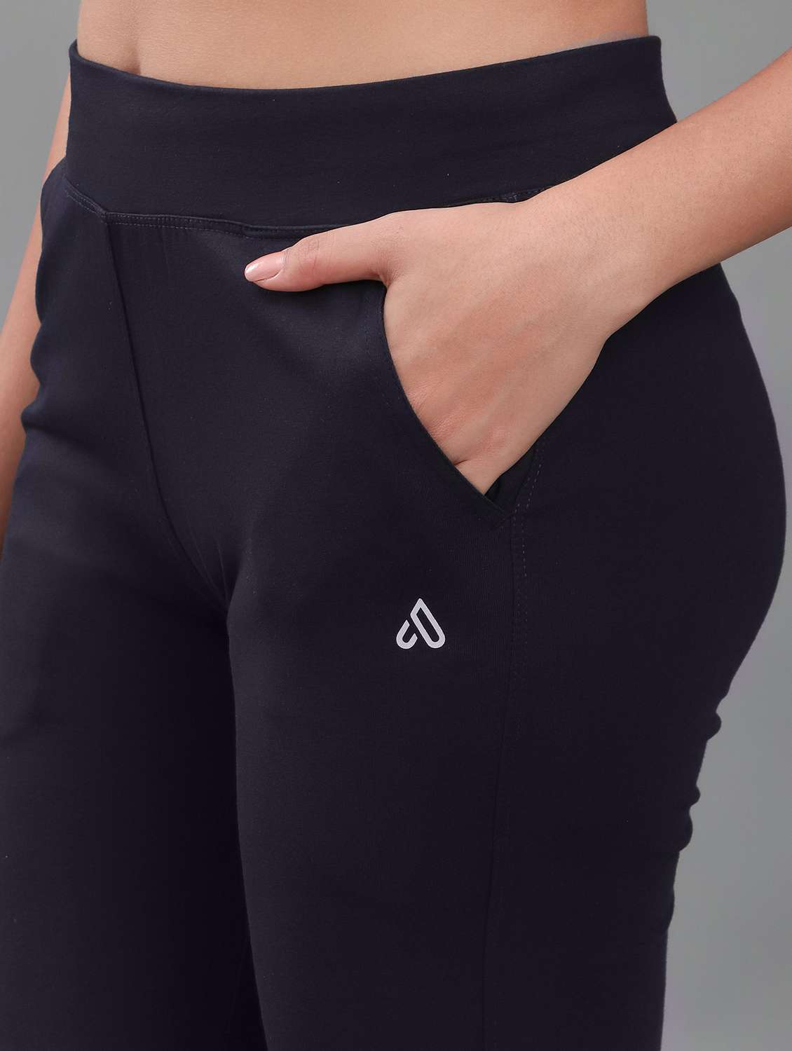 women solid mid rise track pant - 22141291 - Standard Image - 5