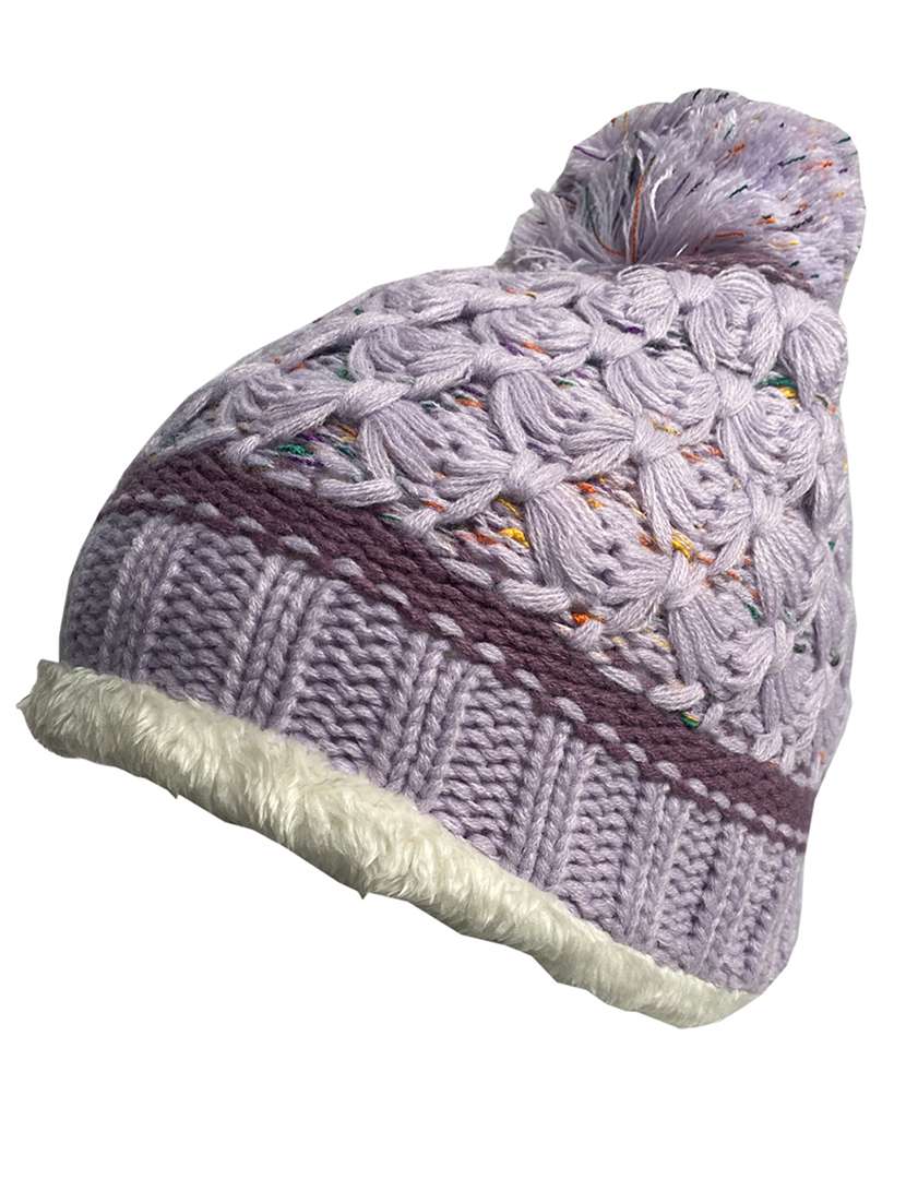 women self design winter cap - 22141294 - Standard Image - 3