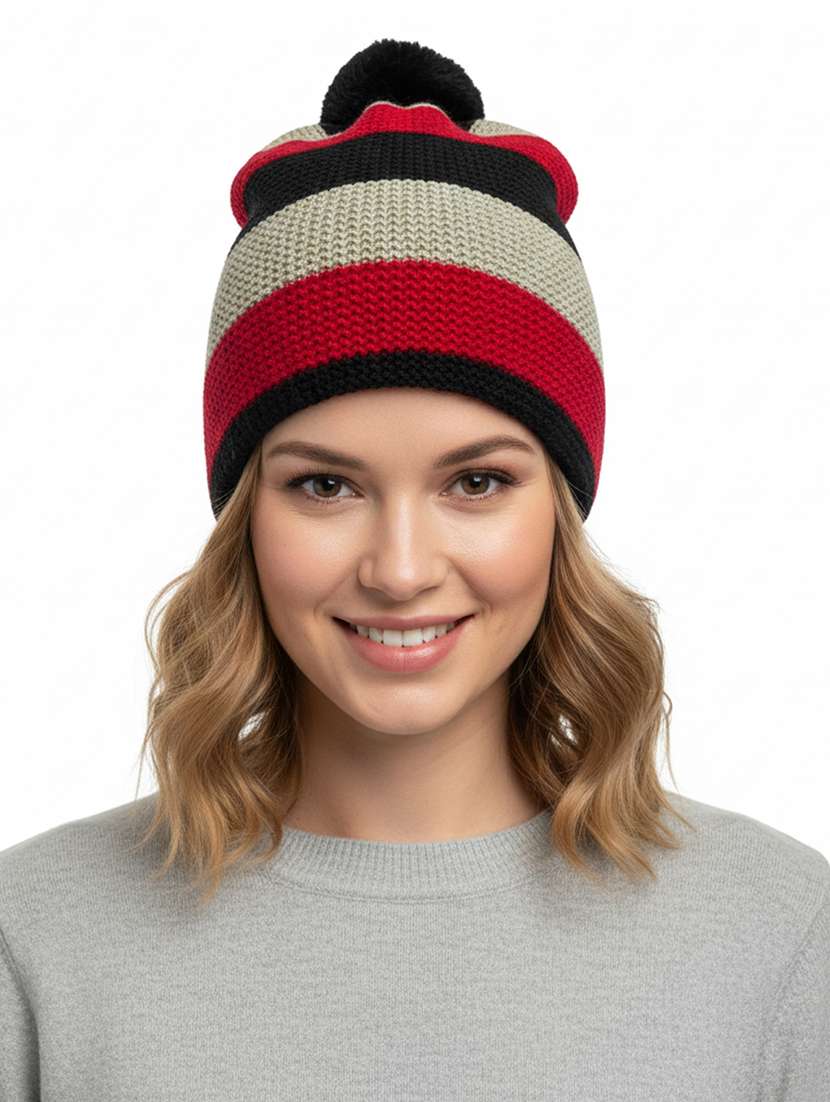 women self design winter cap - 22141298 - Zoom Image - 0