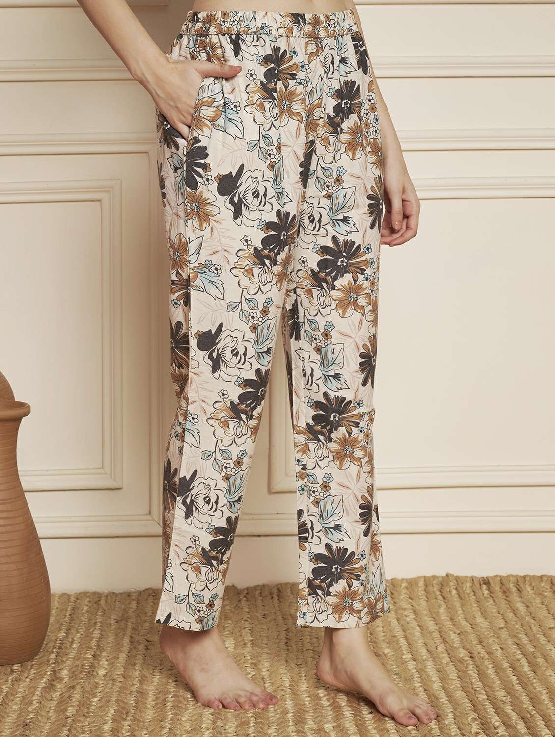 women printed nightwear pyjama set - 22141311 -  Standard Image - 5