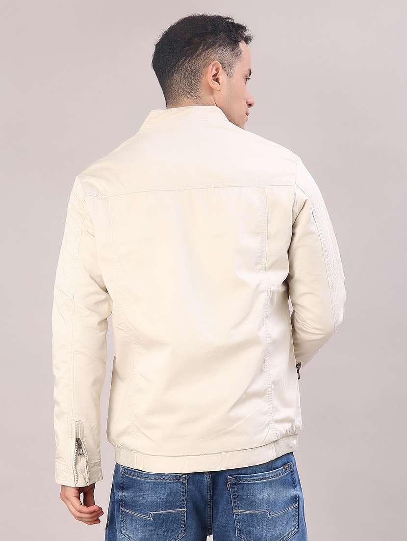 men solid long sleeve casual jacket - 22141334 - Standard Image - 3