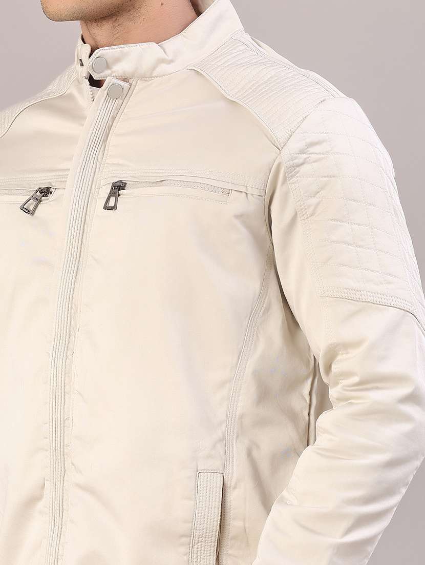 men solid long sleeve casual jacket - 22141334 - Standard Image - 5