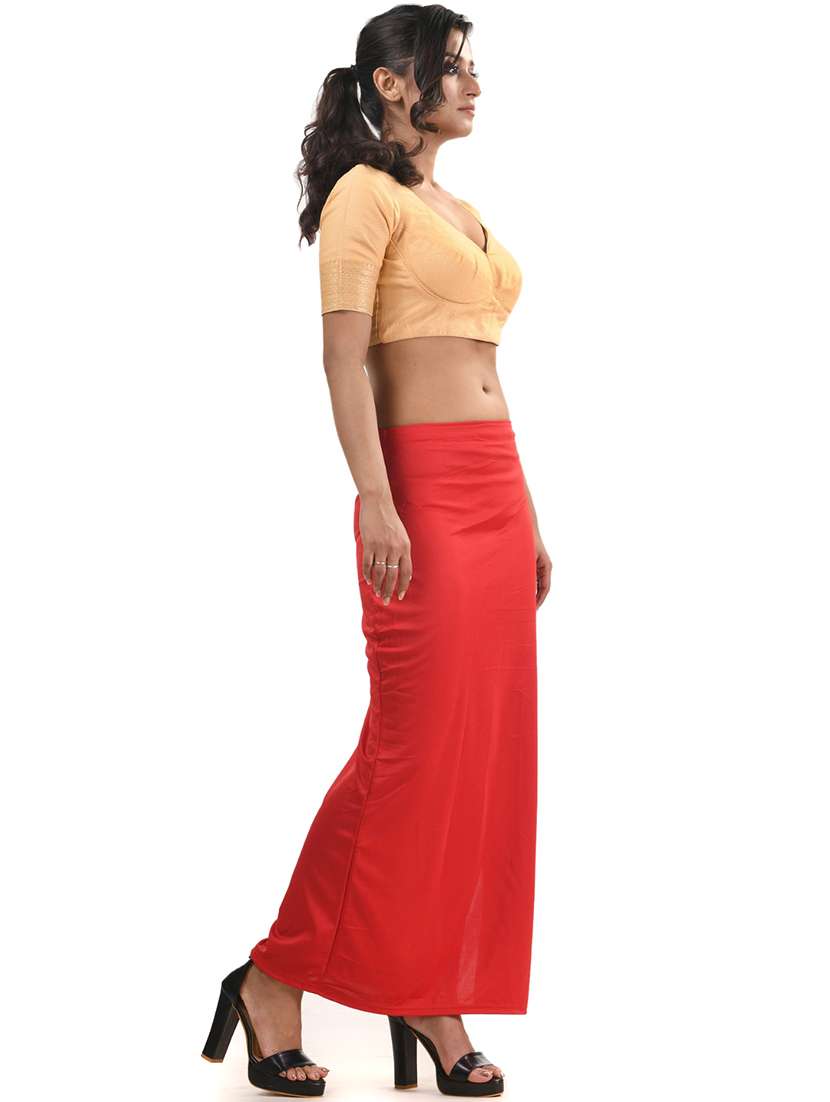 women solid mid rise saree shaper - 22141341 - Standard Image - 3