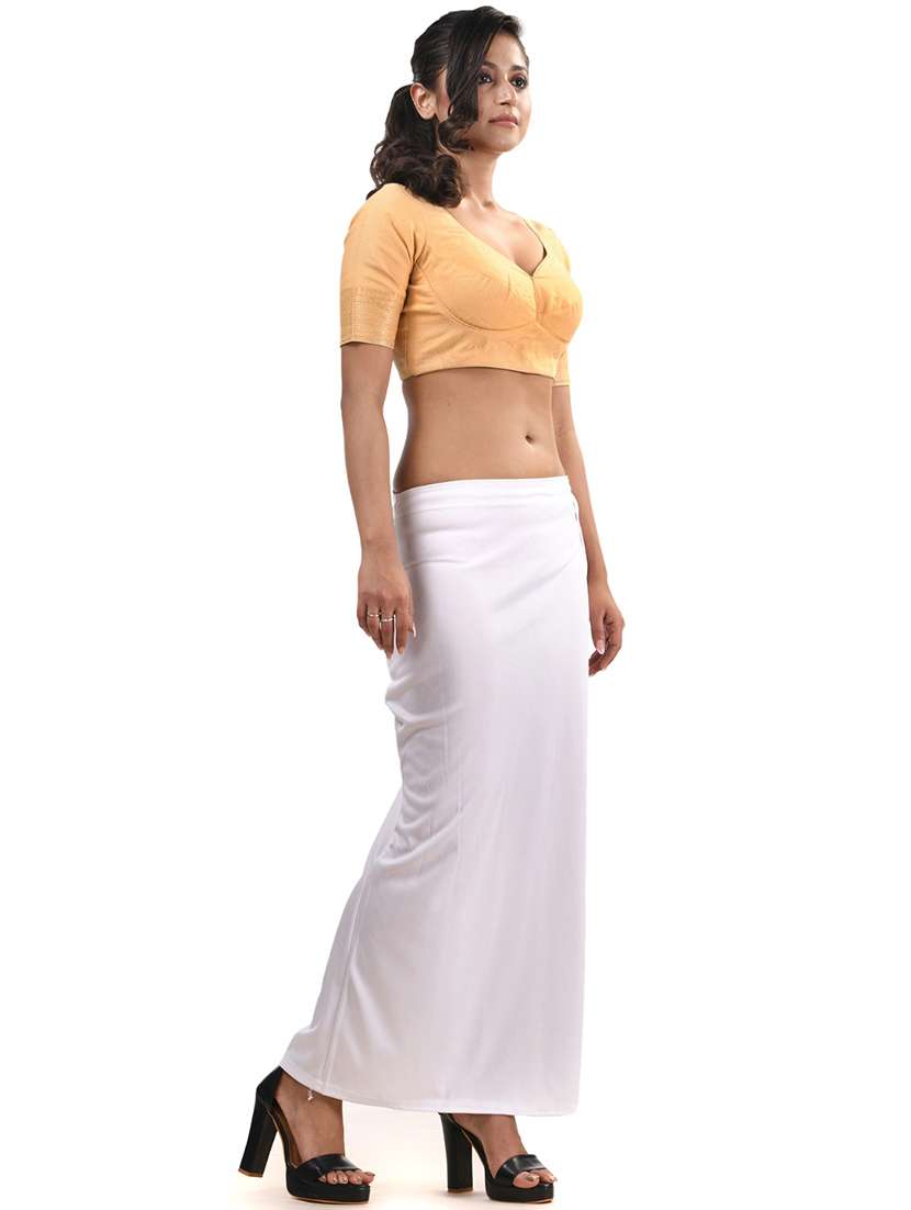 women solid mid rise saree shaper - 22141342 - Standard Image - 3