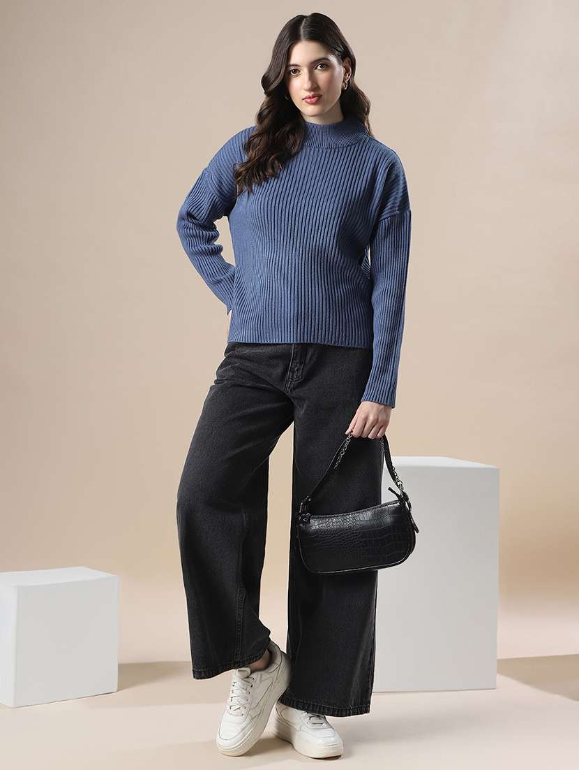 women soldi mock neck long sleeve pullover - 22141397 - Standard Image - 3