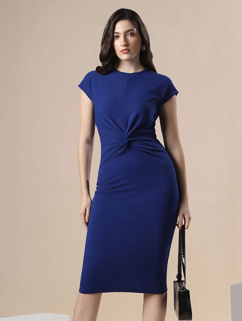 women solid short sleeve bodycon dress - 22141406 - Zoom Image - 0