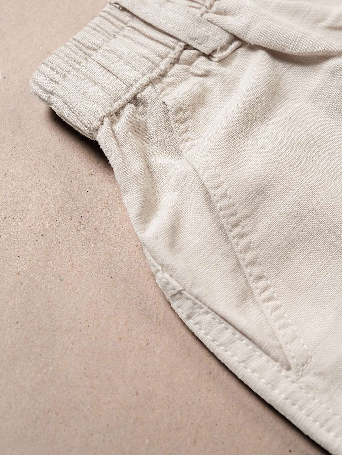 men solid mid rise flat front casual trouser - 22141587 -  Standard Image - 5