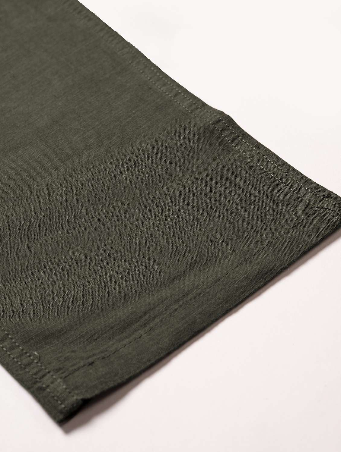 men solid mid rise flat front casual trouser - 22141588 -  Standard Image - 5