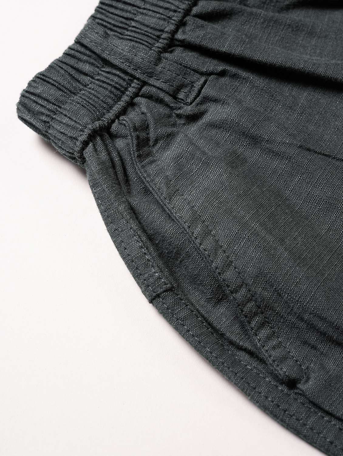 men solid mid rise flat front casual trouser - 22141589 -  Standard Image - 5