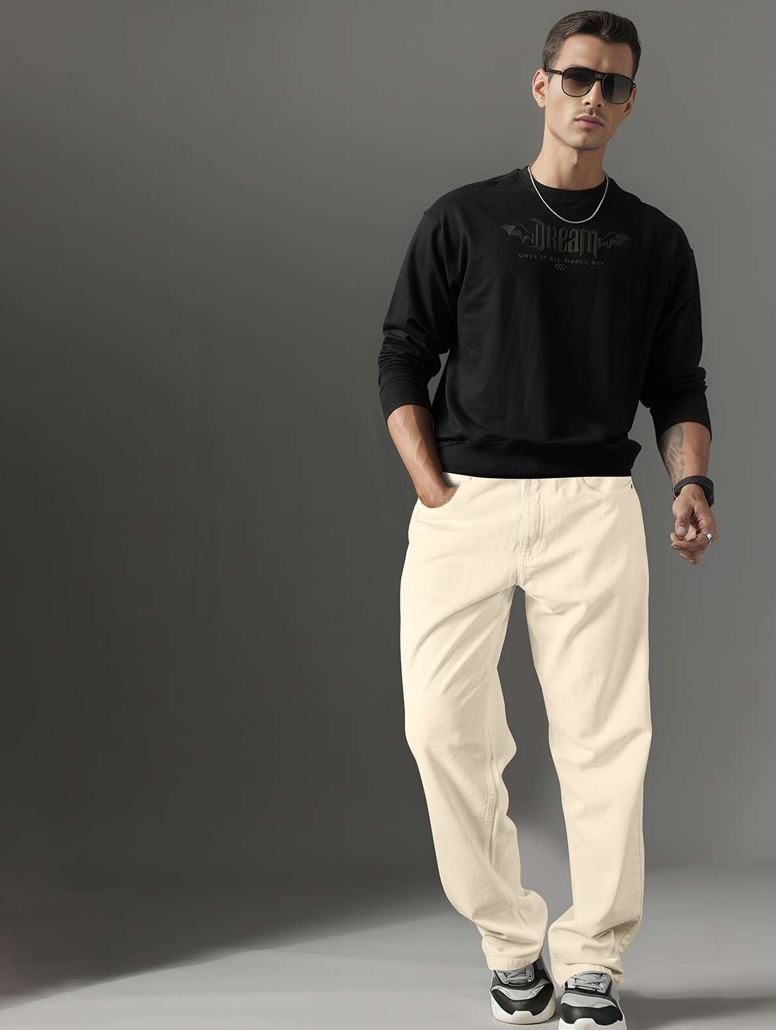 men plain mid rise full length jean - 22141594 -  Standard Image - 3