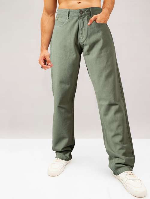 men plain mid rise full length jean - 22141599 - Standard Image - 0