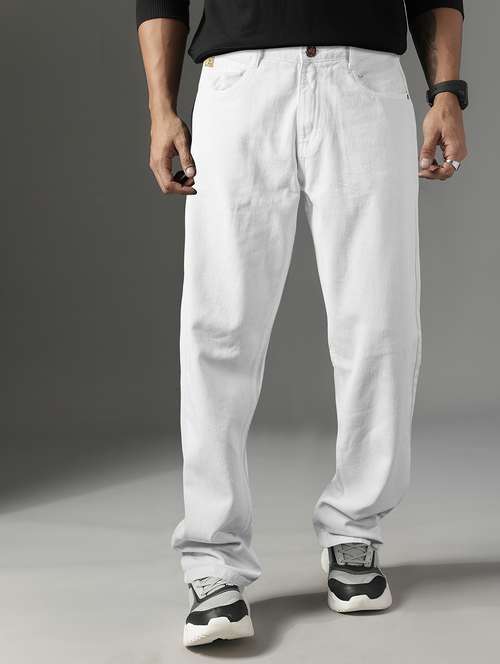 men plain mid rise full length jean - 22141601 - Standard Image - 0