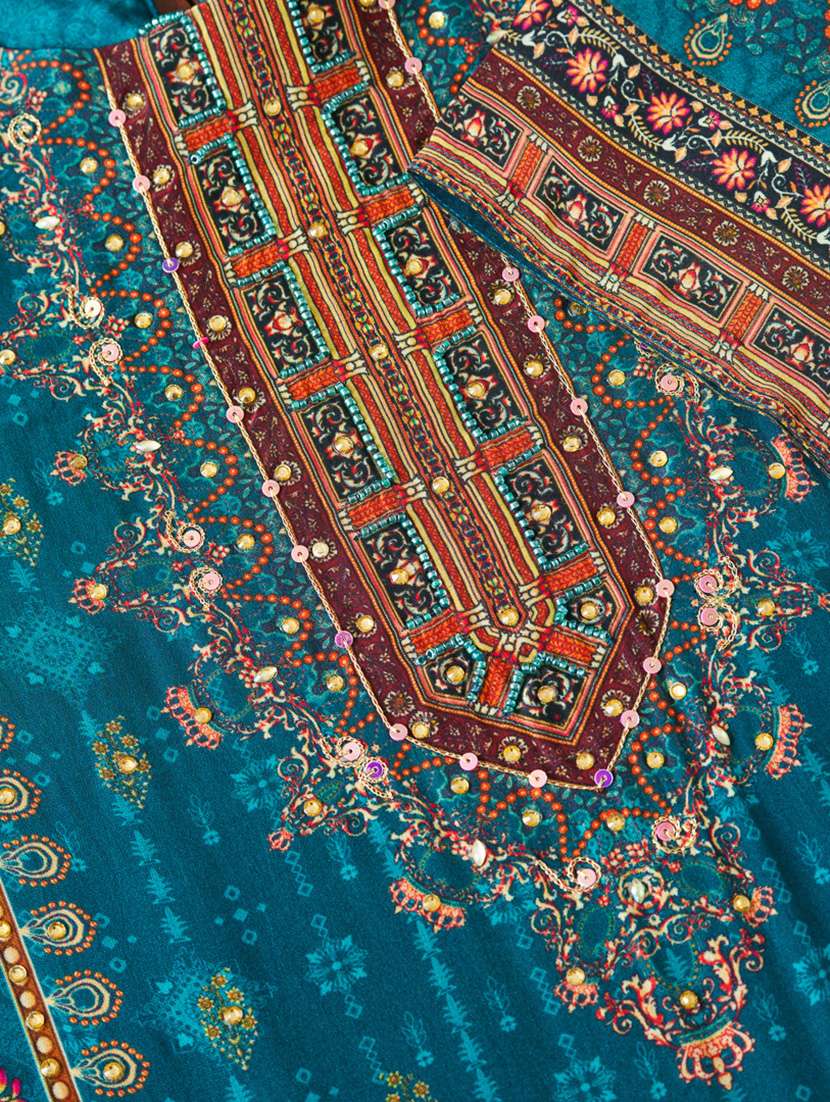 women printed long sleeve kurta pant with dupatta set - 22141637 -  Standard Image - 5