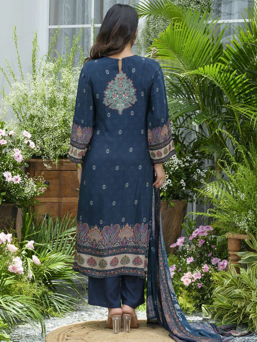 women printed long sleeve kurta pant with dupatta set - 22141640 -  Standard Image - 3
