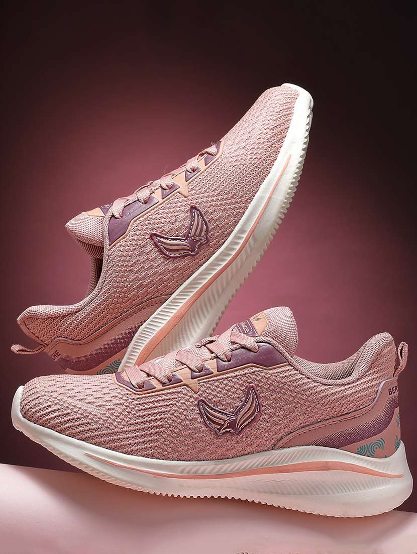 women solid lace-up sports shoe