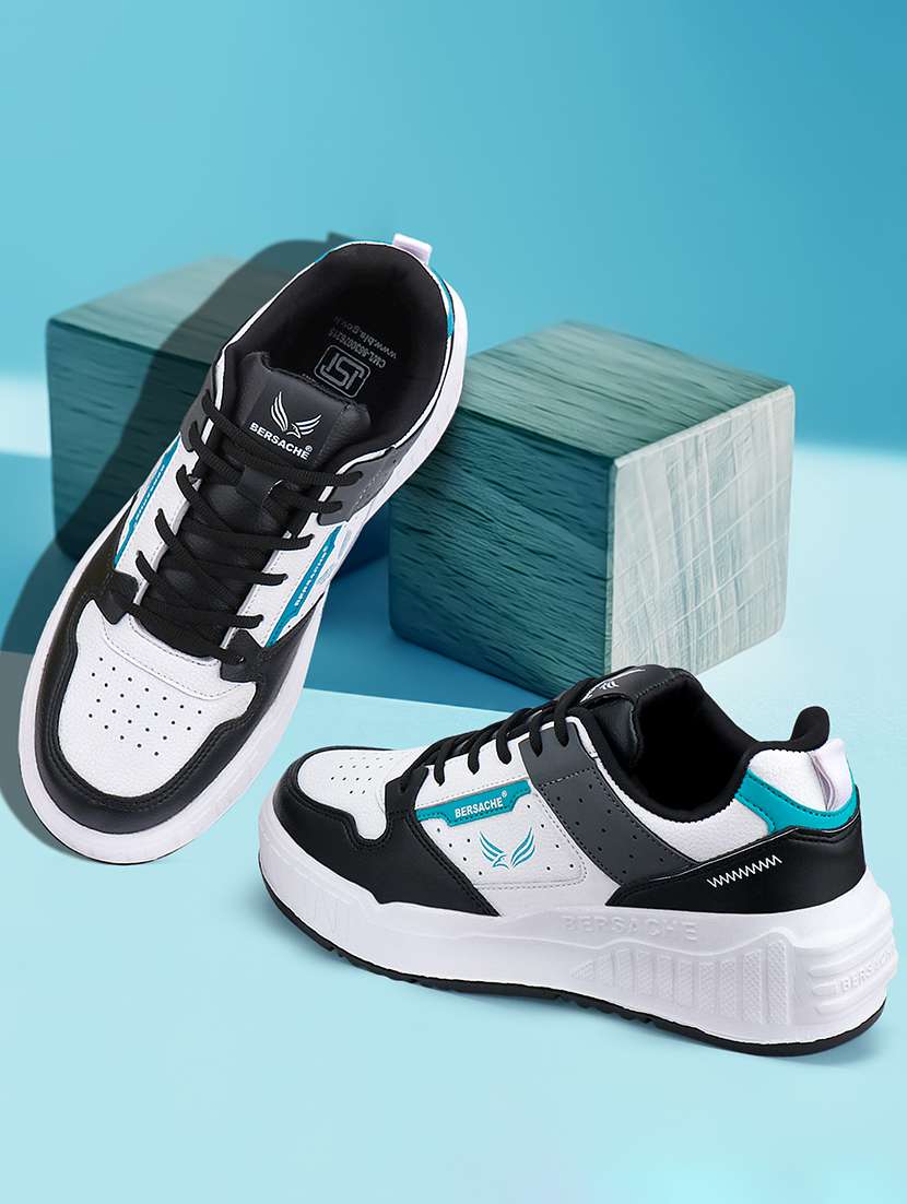 men color block lace up sneaker