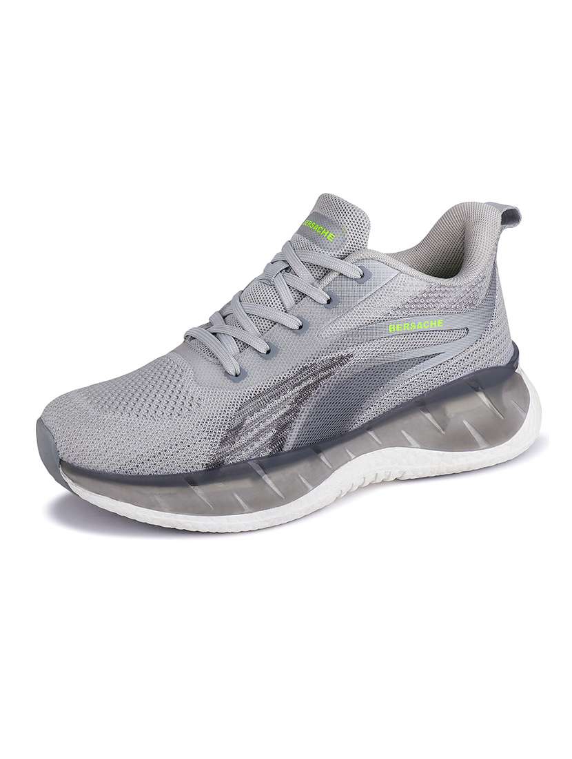 men grey lace up sport shoe - 22141952 - Zoom Image - 0