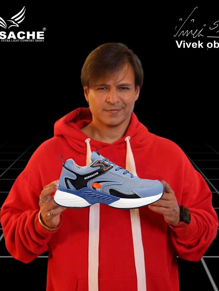 men blue lace up sport shoe - 22141971 - Standard Image - 3