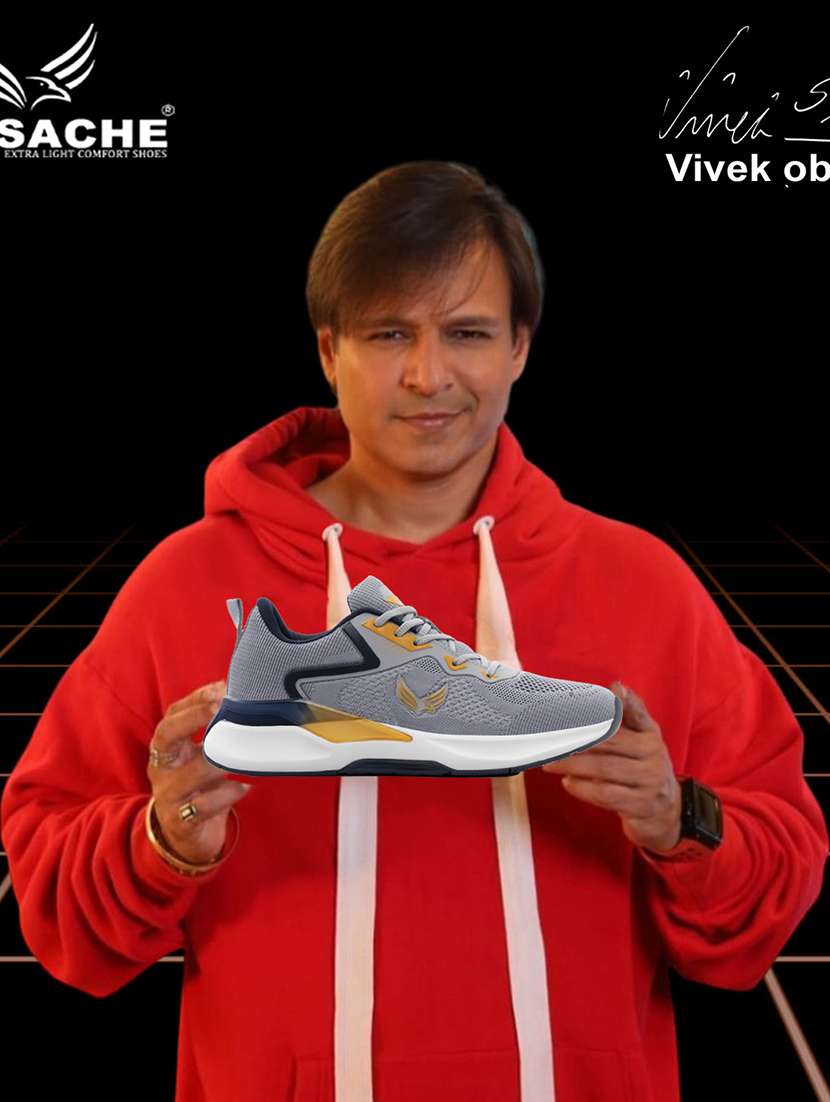 men grey lace up sport shoe - 22141984 -  Standard Image - 3