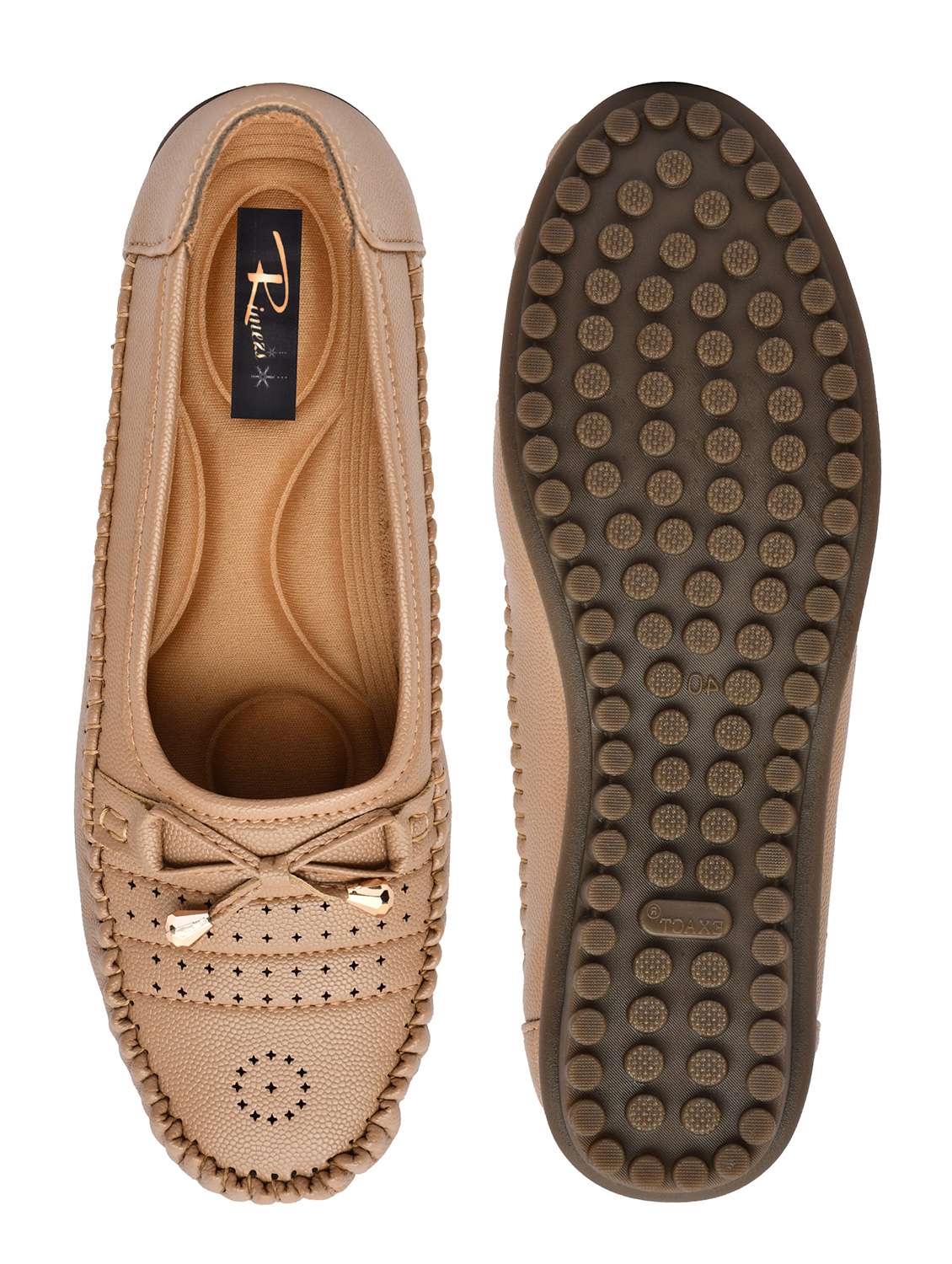 women beige slip on ballerina - 22141995 - Standard Image - 5