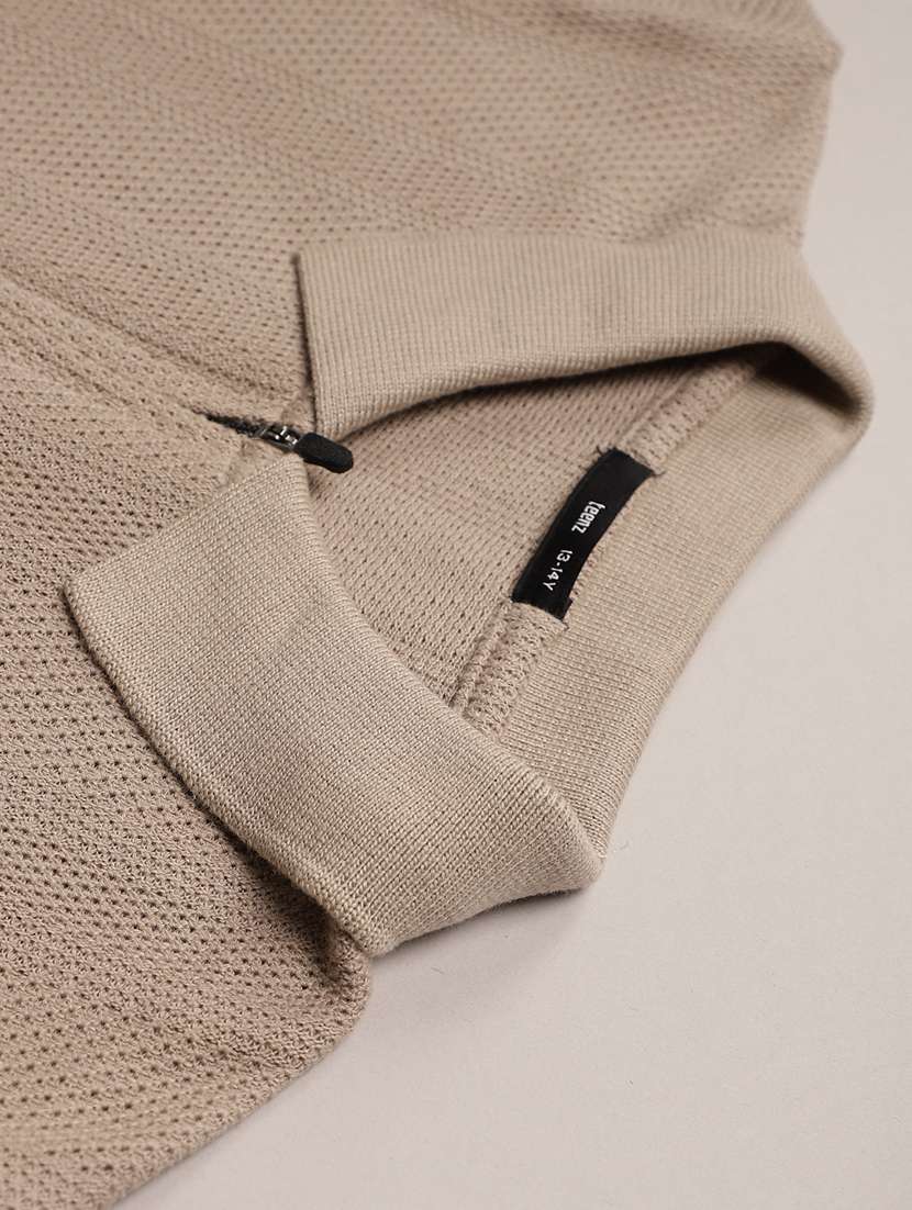 boys solid long sleeve collared sweatshirt - 22142018 -  Standard Image - 3