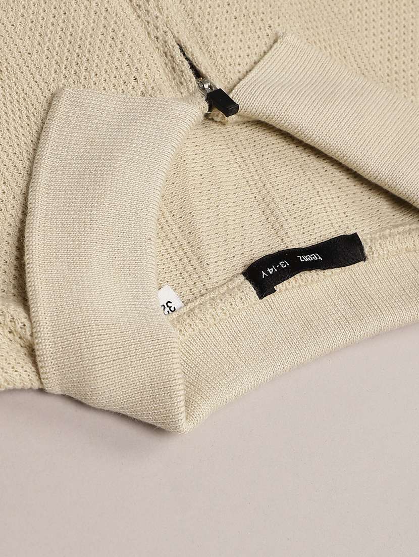 boys solid long sleeve collared sweatshirt - 22142019 -  Standard Image - 3