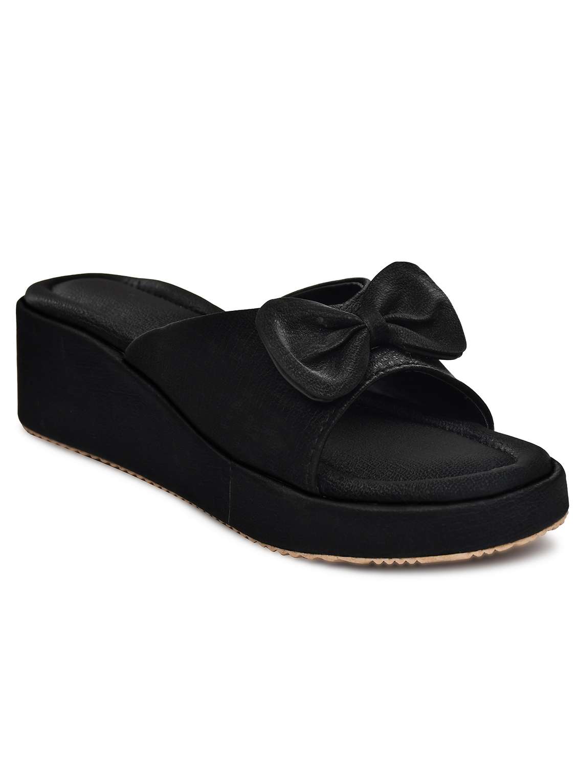 women black slip on wedge - 22142028 - Standard Image - 3