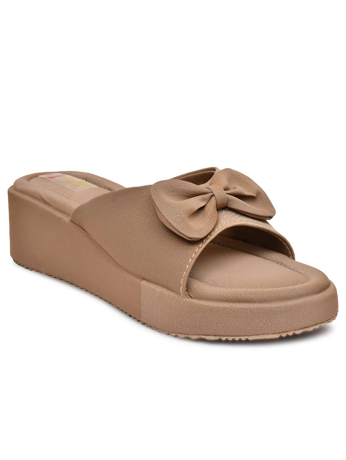 women taupe slip on wedge - 22142029 - Standard Image - 3