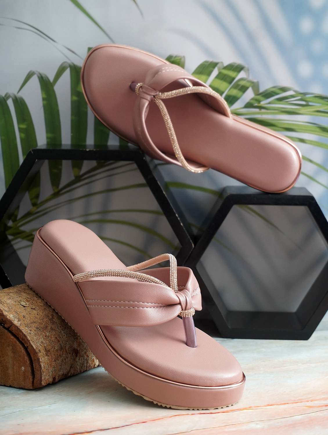 women solid slip on wedge - 22142031 - Zoom Image - 0